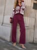 LA Angels Cardigan in Bordeaux/ Creme