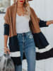 LA Angels Cardigan in Camel/ Schwarz