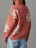 LA Angels Sweter w kolorze koralowo-kremowym