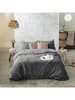 Monsun Bettbezug ''Velvet'' in Grau