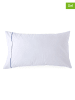ethere 2-delige set: perkal kussenslopen "Yaki" wit/donkerblauw