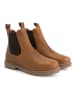 TRAVELIN' Leren chelseaboots "Romsdal" lichtbruin