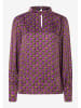 More & More Blouse zwart/paars/goudkleurig