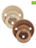 Elodie Details 2er-Set: Schnuller in Beige/ Hellbraun - ab 3 Monaten