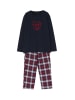 TATUUM Pyjama donkerblauw/bordeaux