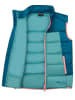 Trollkids Doorgestikte bodywarmer "Hardanger" lichtblauw/lichtroze/blauw