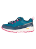 Trollkids Wanderschuhe "Skarvan Hiker Low XT" in Blau/ Weiß/ Pink