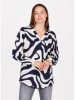 KEY LARGO Bluse "Wind" in Weiß/ Dunkelblau