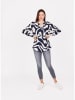 KEY LARGO Bluse "Wind" in Weiß/ Dunkelblau