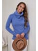 Soft Cashmere Rollkragenpullover in Blau