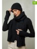 Soft Cashmere 3tlg. Set: Mütze, Schal und Fäustlinge in Schwarz