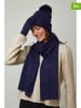 Soft Cashmere 3tlg. Set: Mütze, Schal und Handschuhe in Dunkelblau