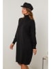 Soft Cashmere Strickkleid in Schwarz