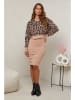 Soft Cashmere 2-delige outfit lichtbruin/zwart