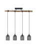 Lindby Hanglamp "Dolcin" zwart - (H)180 x Ø 15 cm