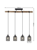 Lindby Hanglamp "Dolcin" zwart - (H)180 x Ø 15 cm