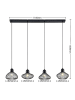 Lindby Lampa wisząca "Raelyn" w kolorze czarnym - wys. 150 x Ø 25 cm