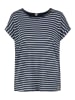 Sublevel Shirt in Dunkelblau/ Weiß