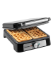 bESTRON Waffeleisen "ASW1600S" in Schwarz/ Silber