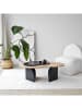Evila Salontafel "Melted" lichtbruin/zwart - (B)96 x (H)35 x (D)65 cm