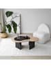 Evila Salontafel "Melted" lichtbruin/zwart - (B)96 x (H)35 x (D)65 cm
