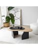 Evila Salontafel "Melted" lichtbruin/zwart - (B)96 x (H)35 x (D)65 cm