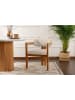 Evila Stoel "Mistral" crème/lichtbruin - (B)50 x (H)80 x (D)52 cm