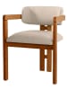 Evila Stuhl ''Mistral'' in Creme/ Hellbraun - (B)50 x (H)80 x (T)52 cm