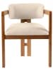 Evila Stoel "Mistral" crème/lichtbruin - (B)50 x (H)80 x (D)52 cm