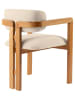 Evila Stuhl ''Mistral'' in Creme/ Hellbraun - (B)50 x (H)80 x (T)52 cm