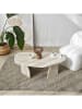 Evila Couchtisch ''Rock'' in Beige - (B)100 x (H)35 x (T)60 cm