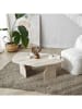 Evila Couchtisch ''Rock'' in Beige - (B)100 x (H)35 x (T)60 cm