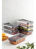 Violeta Home 2-delige set: voorraadcontainers antraciet - 2 l
