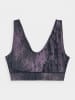 4F Sportbeha antraciet/lichtroze - medium