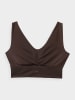 4F Sportbeha antraciet/lichtroze - medium