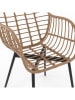 IDOMYA Essentials 2er-Set: Sessel "Cuba" in Hellbraun/ Schwarz - (B)51 x (H)80 cm