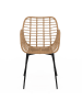 IDOMYA Essentials 2er-Set: Sessel "Cuba" in Hellbraun/ Schwarz - (B)51 x (H)80 cm