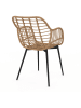IDOMYA Essentials 2er-Set: Sessel "Cuba" in Hellbraun/ Schwarz - (B)51 x (H)80 cm