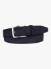 Michaelis Leren riem donkerblauw
