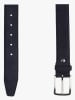 Michaelis Leren riem donkerblauw