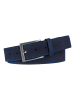 Michaelis Leren riem donkerblauw