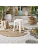 Ethnical Life Hocker in Creme - (B)34,5 x (H)47 x (T)34,5 cm