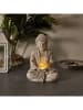 Garden Spirit Solar-Dekoleuchte "Buddha" in Grau