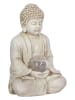Garden Spirit Solar-Dekoleuchte "Buddha" in Grau