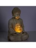 Garden Spirit Solar-Dekoleuchte "Buddha" in Grau