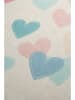 Mioli Laagpolig tapijt "Hearts" crème/lichtroze/blauw
