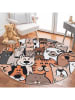 Mioli Kurzflor-Teppich "Woopamuk" in Orange/ Beige/ Hellbraun