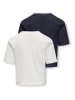 KIDS ONLY 2er-Set: Shirts in Weiß/ Dunkelblau