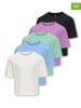 KIDS ONLY 5er-Set: Shirts in Weiß/ Schwarz/ Hellblau