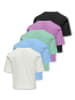KIDS ONLY 5er-Set: Shirts in Weiß/ Schwarz/ Hellblau